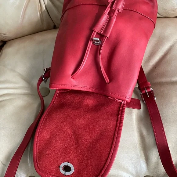 SALE! Authentic Coach Leather Turnlock Daypack Backpack Bag Nickel Hardware - Picture 10 of 15